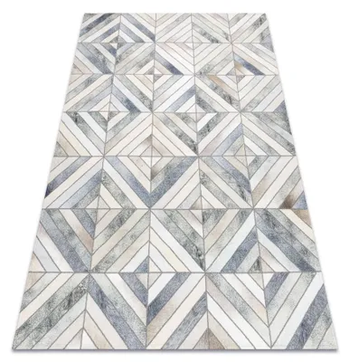 Imagen del producto de Alfombra PATCHWORK 21721  / gris - Piel de vacuno, geométrico beige 120x170 cm