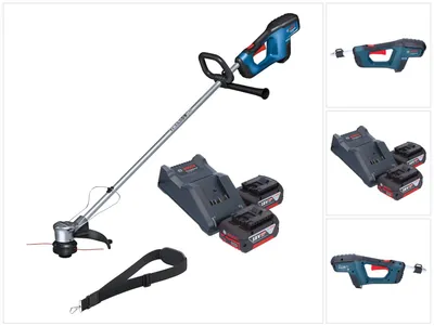 Produktbild von Bosch GRT 18V-33 Professional Akku Rasentrimmer 18 V 330 mm Brushless + 2x Akku 4,0 Ah + Ladegerät