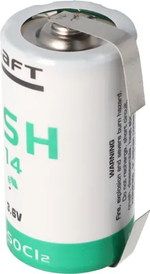 Produktbild von SAFT LSH 14 Lithium Batterie 3.6V Primary mit Lötfahne U-Form