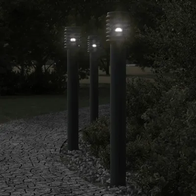 Immagine prodotto di vidaXL Percorso luce nero 110 cm acciaio inox