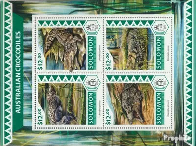 Produktbild von Briefmarken Salomoninseln 2016 Mi 4140-4143 Kleinbogen (kompl. Ausg.) postfrisch Australische Krokodile