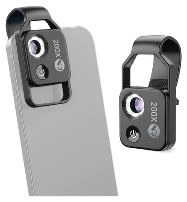 Zdjęcie produktu dla APEXEL MS002 200X Profesjonalny mikroskop telefoniczny z uniwersalnym klipsem do telefonu do obserwacji roślin, owadów, włosów, skóry, biżuterii, jadeitu, oceny, przemysłu elektronicznego, testowania
