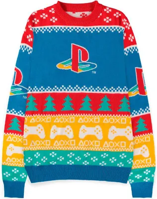 Produktbild von Sweter PlayStation z Logo (Świąteczny) Rozmiar XL, Oficjalna Licencja