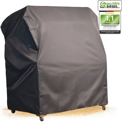 Produktbild von Strandkorb Schutzhülle winterfest XXL von Strandkob Hanse 142cm - Premium Ripstop Technologie mit TPU Beschichtung, Reißfest, UV Beständig, anthrazit