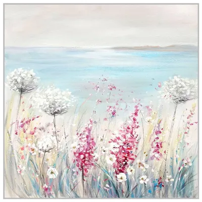 Produktbild von Ölgemälde Blumen Meer 45X45
