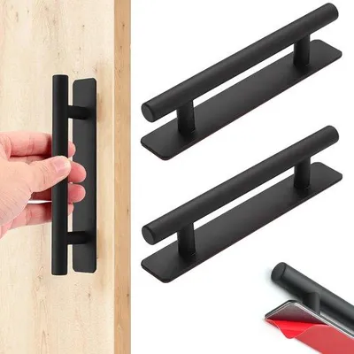 Image de Supports adhésifs pour meubles en acier inoxydable - lot de 2