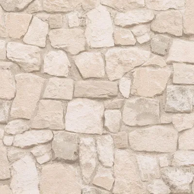 Immagine prodotto di Carta da parati in finta pietra Profhome 692429-GU leggermente goffrata opaca crema beige sabbia 5,33 m2