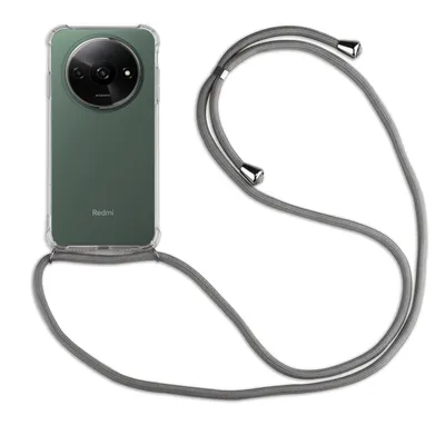 Produktbild von Handykette für Xiaomi Redmi A3 Handyhülle mit Band Case Hülle mit Kordel Bumper Grau
