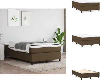 Produktbild von vidaXL Boxspringbett Dunkelbraun 120x200 cm Stoff - Betten & Bettgestelle