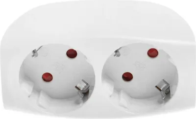 Produktbild von Steckdosenadapter mit zwei 230V Steckdosen Schuko