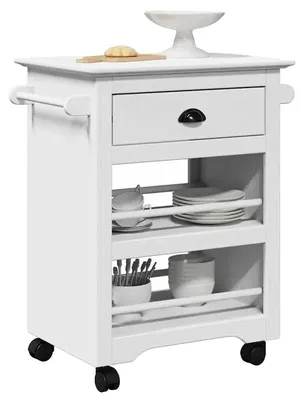 Obrázek produktu pro Mobilní vozík do kuchyně, univerzální design, snadná manipulace, bílá barva