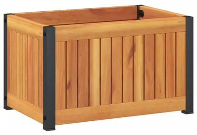 Produktbild von vidaXL Pflanzkübel 45x30x27,5 cm Massivholz Akazie und Stahl
