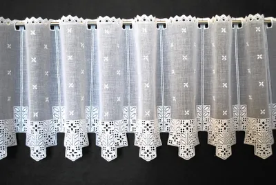 Produktbild von Gardinen Kranzusch Scheibengardine quadratischer Abschluss 27x157,5 cm H/B Weiß Bistrogardine Vorhang Küche 1er Pack
