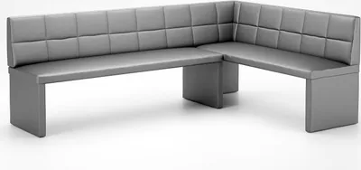 Produktbild von Eckbank Bank Küchenbank  -Ruth XL / L Kunstleder Grau 196 x 142 cm