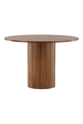 Image de Bianca Table de salle à manger Ø110cm, plaqué chêne.