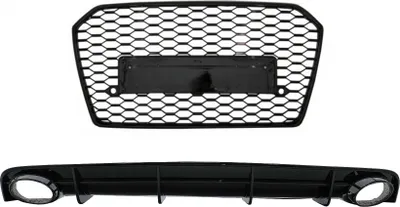 Produktbild von Dyfuzor zderzaka do Audi A6 4G Facelift 15-18 Kratka wydechu RS6 Look