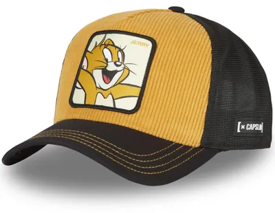Zdjęcie produktu dla Czapka typu trucker CAPSLAB – PREMIUM SMILE TOM & JERRY, żółto-czarna