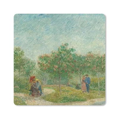 Produktbild von MuchoWow® Mauspad Mousepad Garten mit Liebenden - Vincent van Gogh 30x30 cm - Mousepads - Maus Mat - Pad - Mausunterlage - Gaming
