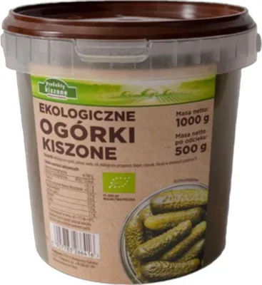 Obrázok produktu pre Ekologiczne Ogórki Kiszone Polska 500 G