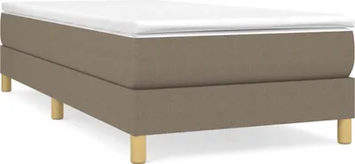 Zdjęcie produktu dla Łóżko Kontynentalne, Kolor Taupe, Obite Tkaniną, 90X200 Cm Lumarko!