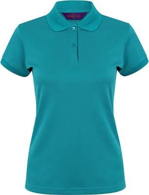 Produktbild von Henbury H476 | Damen Coolplus Wicking Polo Shirt / Mikro-Piqué - Farbe: Bright Jade - Größe: L