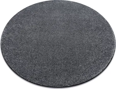 Produktbild von Teppich rund SAN MIGUEL grau 97 eben, glatt, einfarbig Grau rund 133 cm