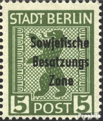 Produktbild von Briefmarken Sowjetische Zone (All.Bes.) 1948 Mi 200XXII Punkt im T (Feld 51) postfrisch SBZ-Aufdruck