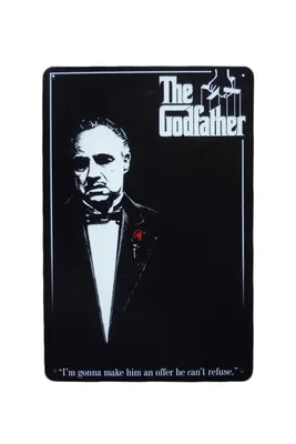 Produktbild von The Godfather Blechschild – Mafia Metallschild - Metallschild - Vintage blechschild - Retro blechschild.