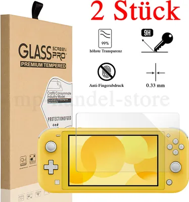 Produktbild von 2x Premium Panzerfolie Schutz Glas Display Cover Hart 9H FÜR Nintendo Switch LITE