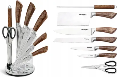 Produktbild von Küchenmesser-Set im Ständer 8-teilig Schärfer Schere SCHARF