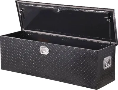 Produktbild von 49" x 15" x 15" Hochleistungs-Werkzeugkasten aus Aluminium für Pickup-Ladeflächen, schwarz