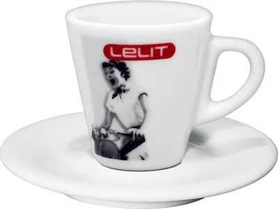 Produktbild von Lelit Espresso Tassen mit Untertassen - Kaffeetassen aus Porzellan - 6 Stück - Weiß