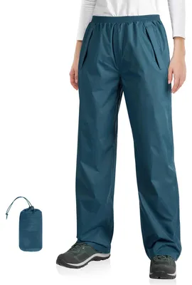Immagine prodotto di Pantaloni impermeabili per escursioni, taglia 40, antivento, leggeri, di colore blu scuro