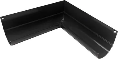 Produktbild von Renoplast R50 Aluminium Dachrinnenwinkel, Innenwinkel 90° Schwarz, Dachrinnen Regenrinne Dachentwässerung Blechkantprofile, Balkon-Steckrinne