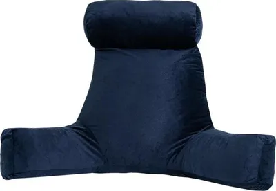 Image de Coussin de lecture déhoussable en velours BANANAIR 80x50x70 cm bleu foncé