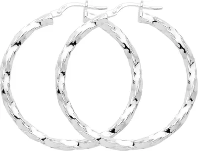 Produktbild von 925 Sterling Silber Damen - Paar Creolen - 30mm; TRS37245MM30