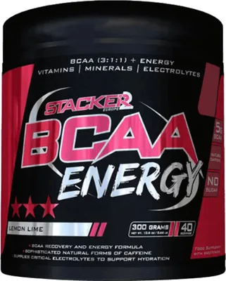 Produktbild von Stacker2 BCAA Energy (300g) Lemon Lime - Aminosäuren - BCAA