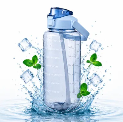 Produktbild von Sportflasche Wasserflasche Trinkflasche Flasche XXL 2000 ml - Blau