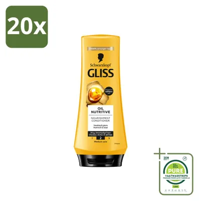 Produktbild von 20 x Schwarzkopf Gliss Hair Repair Oil Nutritive Conditioner - 200 ml - Großpackung - 20 Stücke