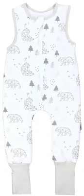Produktbild von TupTam Baby Ganzjahresschlafsack mit Füßen - 2,5 TOG - - Unisex, Farbe: Eisbär Zeichnung umstülpbarer Fuß, Größe: 104-110