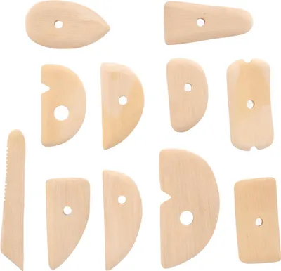 Produktbild von 11pcs Keramik Trimmwerkzeug professioneller Holzfußschütze zum Schnitzen von Tonformen Keramik