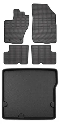 Immagine prodotto di Tappetini gomma SolidPRO + bagagliaio per Dacia Duster I 4WD 2010-2018 5 pezzi
