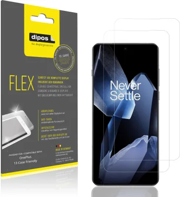 Produktbild von 2x Schutzfolie für OnePlus 13 Case Friendly Folie, 100% Displayabdeckung, dipos Flex
