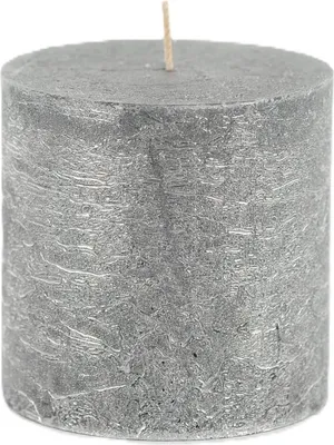 Productafbeelding van Rasteli Luz Kaars "Your Senses", stompkaars, zwart-zwart, zilver, diameter 9 cm, hoogte 9 cm, set van 2 stuks