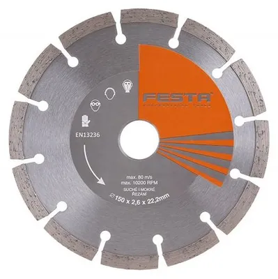 Immagine prodotto di Lama diamantata FESTA 21315, segmento 150x2,6x22,2 mm