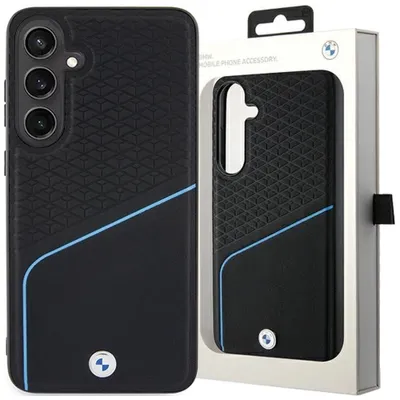 Produktbild von BMW BMHMS24S23RDCLK S24 S921 schwarz hardcase Signature Leather Textured & Line MagSafe Schutzhülle