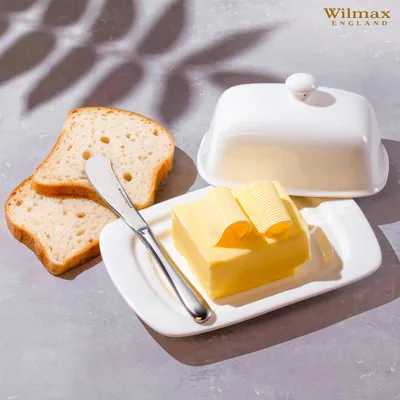 Produktbild von Wilmax Butterdose 19 × 12,5 × 8,5 cm Weiß aus Porzellan