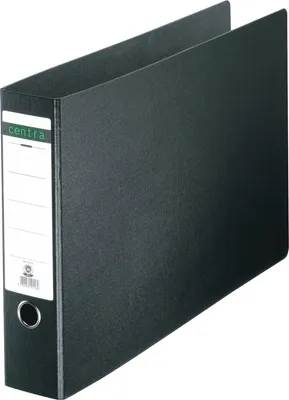 Produktbild von Ordner Hartpappe A3quer 75mm schwarz Packung mit 6 Stück