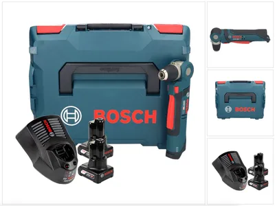 Zdjęcie produktu dla Bosch Professional GWB 12V-10 akumulatorowa wiertarka kątowa 12 V + 2x akumulator 6,0 Ah + ładowarka + L-Boxx