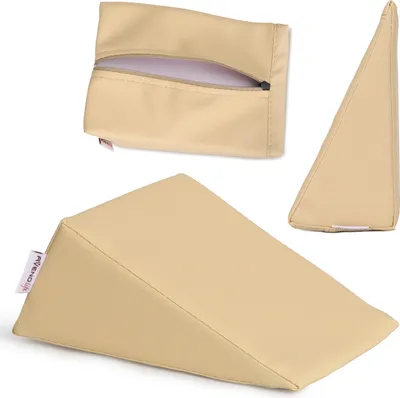 Immagine prodotto di Cuneo di posizionamento Habys, per massaggi e terapie, cuscino di posizionamento, materiale di posizionamento, fisioterapia, ortopedia, dimensioni:20x15x10cm Beige